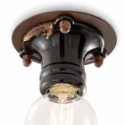 Conception spot de plafond rétro en céramique et métal Cloe Ferroluce Viadurini