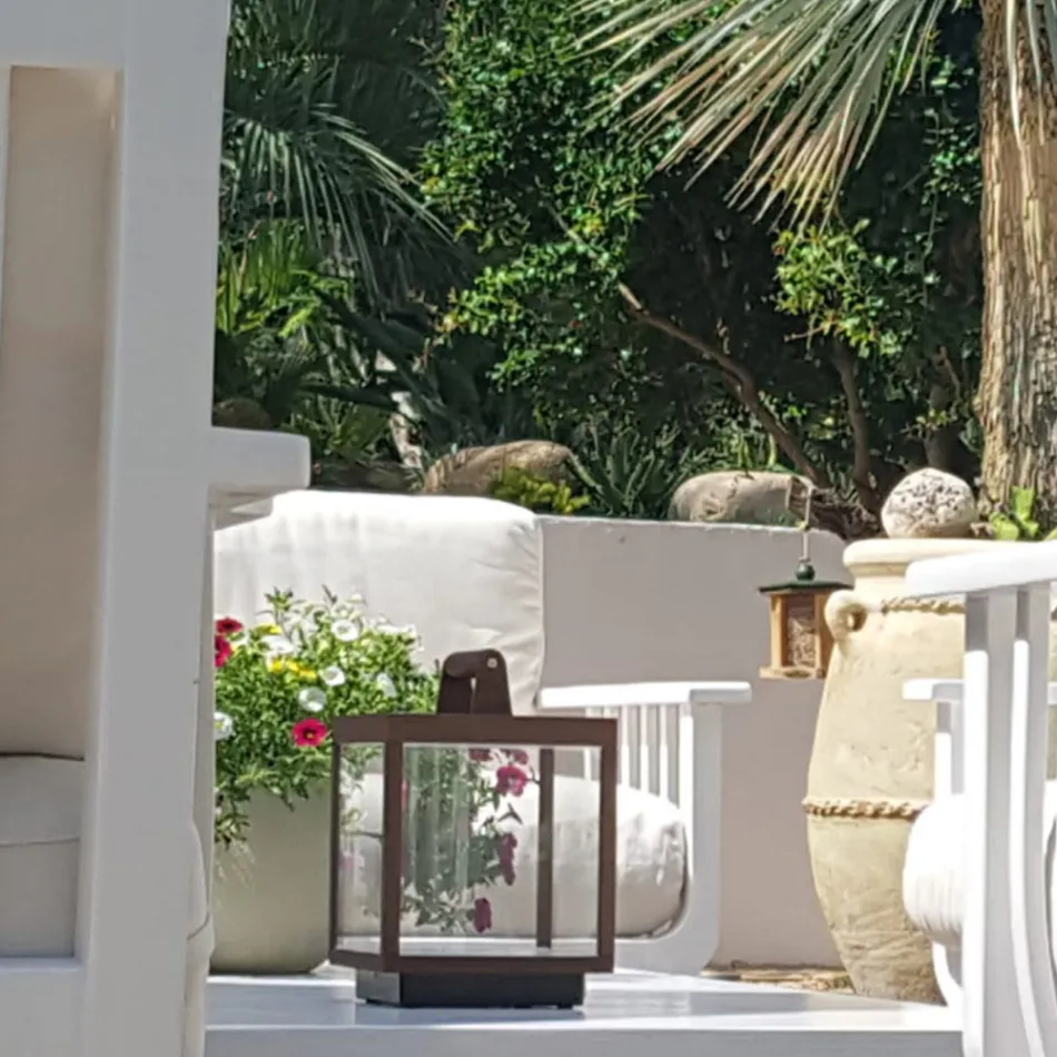 Spot Led Extérieur Décoratif en Aluminium Blanc ou Corten - Bettina Viadurini