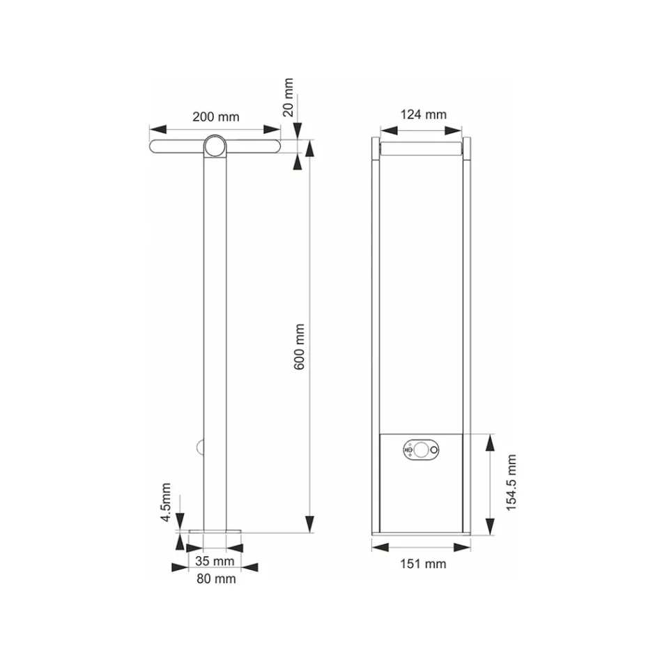 Spot Solaire Extérieur Led en Aluminium Blanc ou Noir Mat - Agorio Viadurini