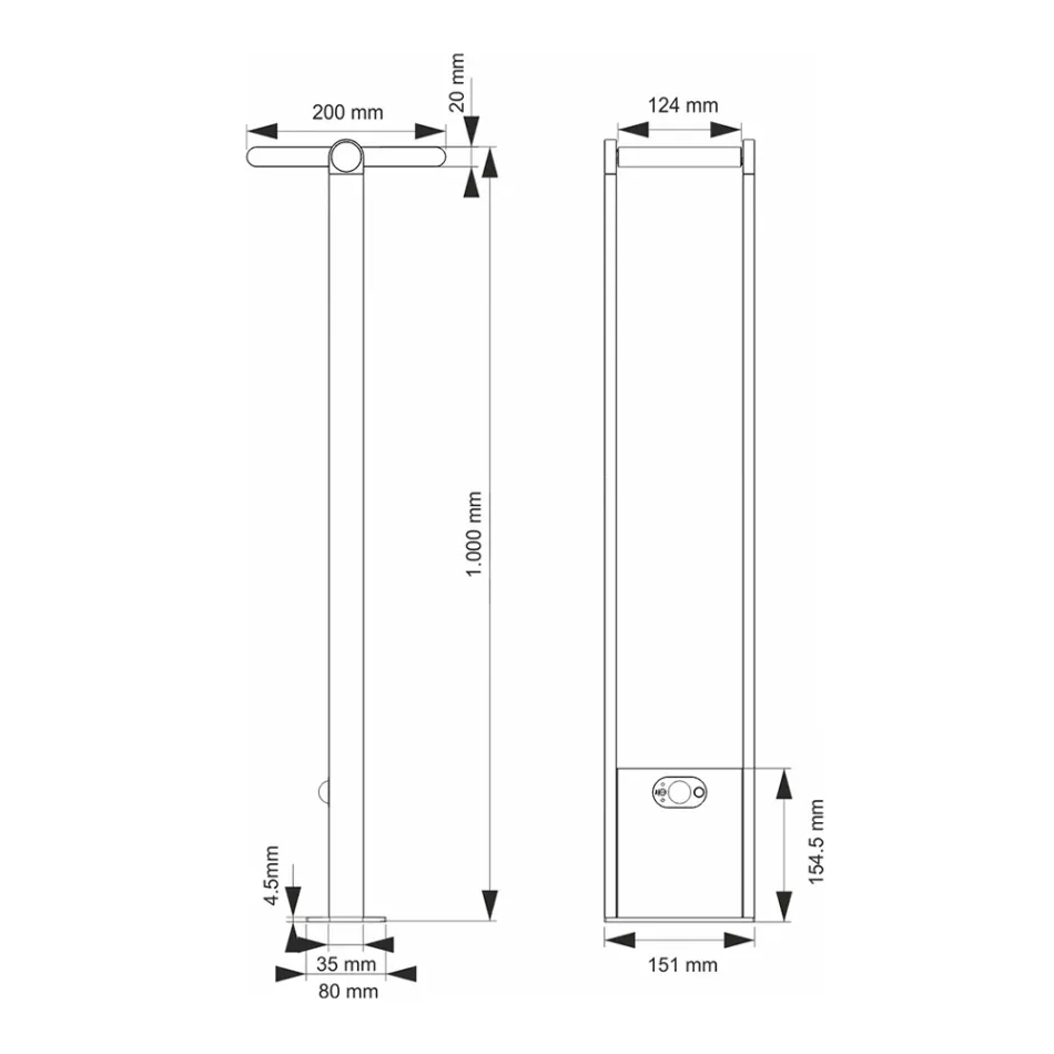 Spot Solaire Extérieur Led en Aluminium Blanc ou Noir Mat - Agorio Viadurini