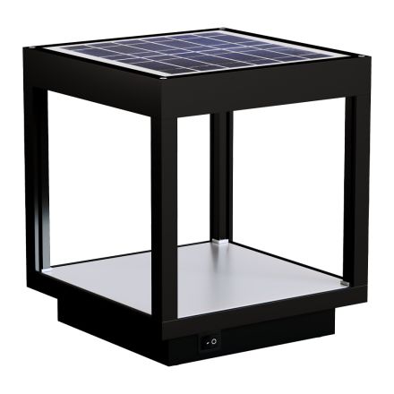 Spot LED Solaire Portable en Aluminium Blanc, Noir ou Corten - Bettina Viadurini