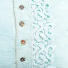 Taie d'oreiller en Lin Coloré, Dentelle Poema et Passepoil de Luxe Italien - Stego Viadurini