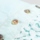 Taie d'oreiller en Lin Coloré, Dentelle Poema et Passepoil de Luxe Italien - Stego Viadurini