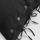 Taie d'oreiller de lit rectangulaire en lin blanc ou noir avec boutons et lacets - Agora Viadurini