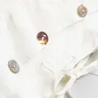 Taie d'oreiller de lit rectangulaire en lin blanc ou noir avec boutons et lacets - Agora Viadurini