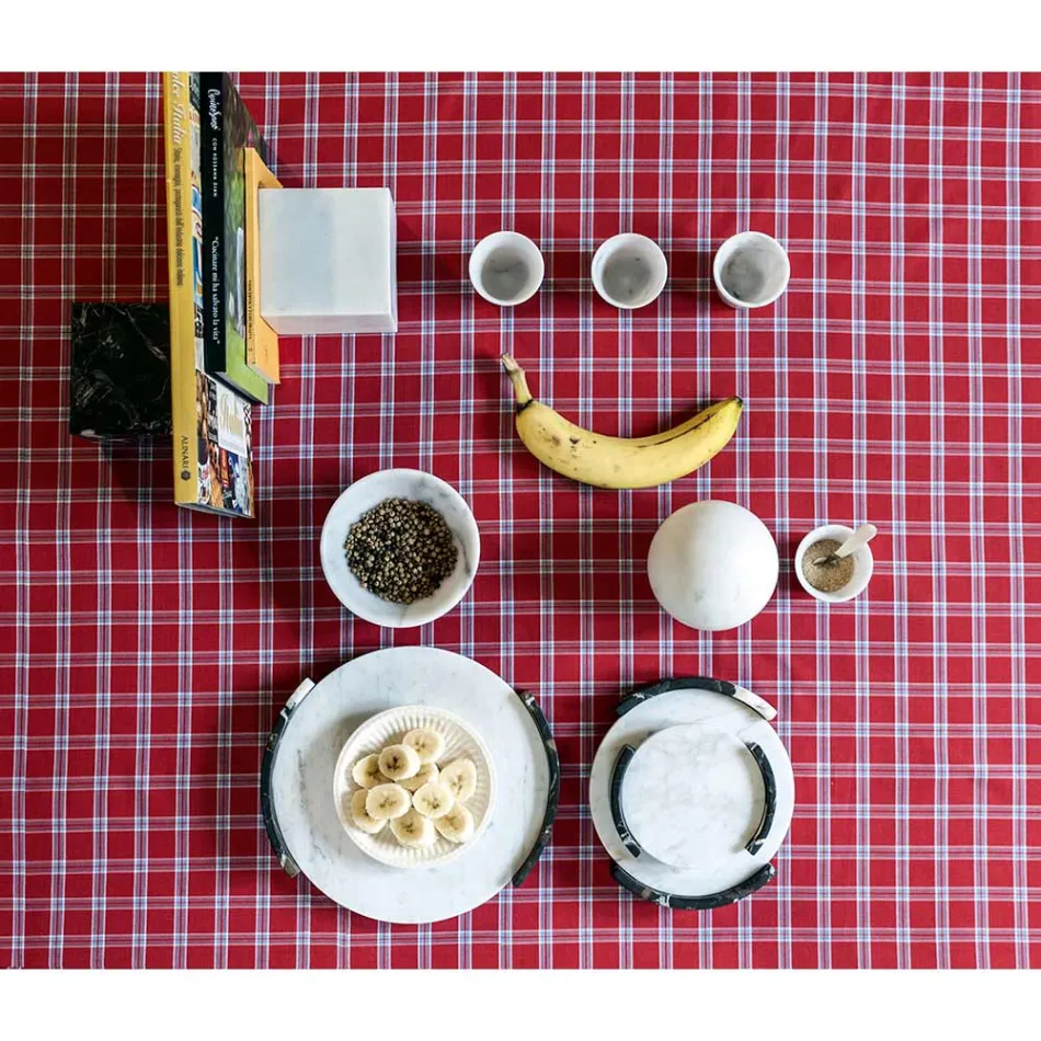 Presse-papier Cube Moderne en Marbre Marquinia Noir Satiné Fabriqué en Italie - Qubino Viadurini