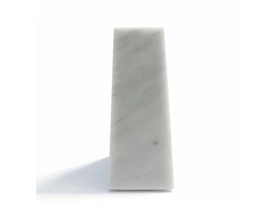 Serre-livre moderne en marbre blanc de Carrare fabriqué en Italie - Tria Viadurini