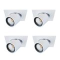 Plafonnier Projecteur Led en Aluminium Blanc ou Noir 4 Pièces - Etruscan