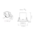 Photoprojecteur Led plafonnier encastré pour intérieurs en aluminium - Etruscan Viadurini