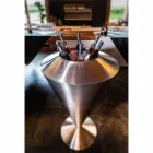 Frappeuse de sol moderne en acier satiné Made in Italy - Astana Viadurini