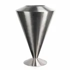 Frappeuse de sol moderne en acier satiné Made in Italy - Astana Viadurini