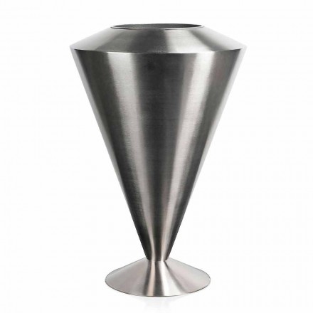 Frappeuse de sol moderne en acier satiné Made in Italy - Astana Viadurini