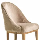 Fratelli Boffi chaise rembourrée moderne Albertine en fausse fourrure Viadurini