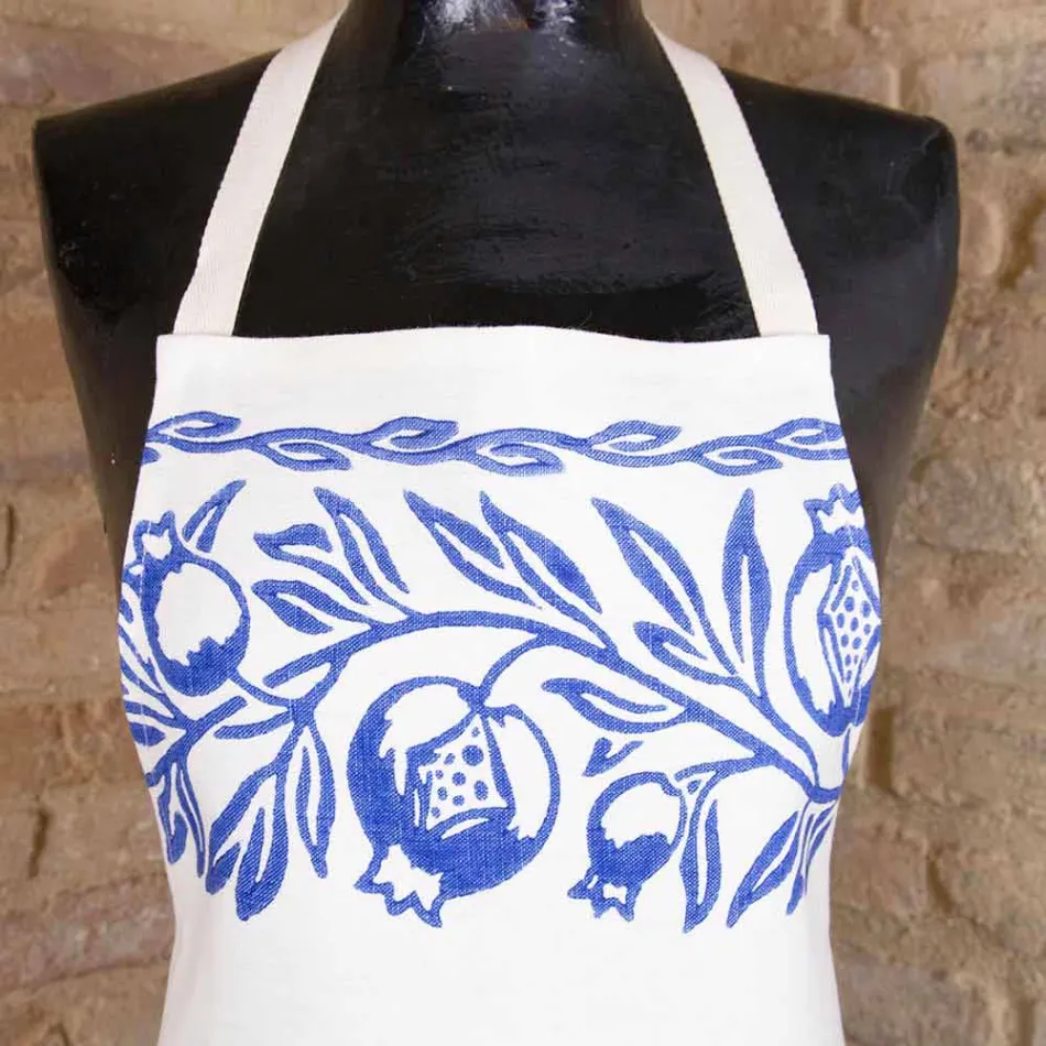 Tablier italien en lin fait à la main - Marques Viadurini