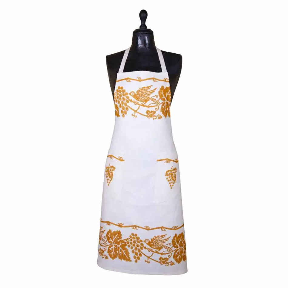 Tablier italien en lin fait à la main - Marques Viadurini