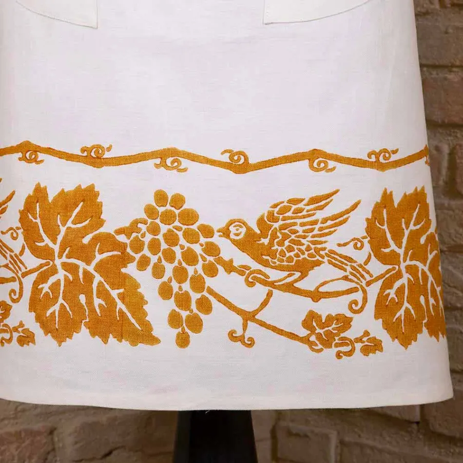 Tablier italien en lin fait à la main - Marques Viadurini