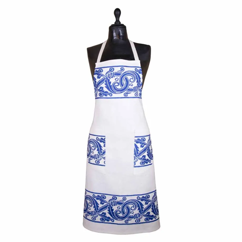 Tablier italien en lin fait à la main - Marques Viadurini
