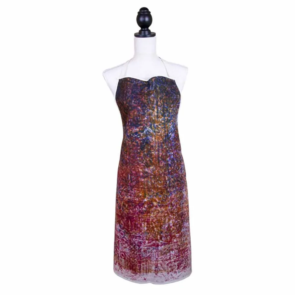 Tablier italien en coton avec impression d'art manuel - Marques Viadurini