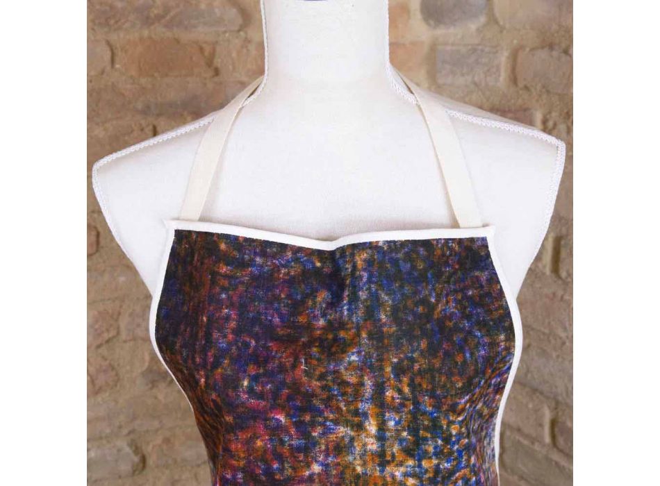 Ensemble Tablier 3 Pièces (tablier + 2 Maniques) 75x85cm 100% Coton