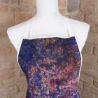 Tablier italien en coton avec impression d'art manuel - Marques Viadurini