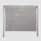 Tablier de Cuisine en Lin Gris Anthracite Modèle Bas avec Poche - Flick Viadurini