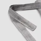 Tablier de Cuisine en Lin Gris Anthracite Modèle Bas avec Poche - Flick Viadurini