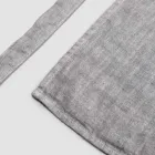 Tablier de Cuisine en Lin Gris Anthracite Modèle Bas avec Poche - Flick Viadurini
