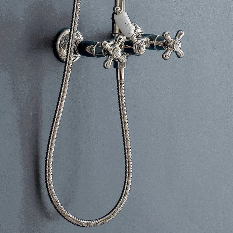 Groupe de douche duplex classique en laiton avec pomme de douche 3 tailles - Ercolina Viadurini