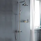 Groupe de douche duplex classique en laiton avec pomme de douche 3 tailles - Ercolina Viadurini