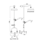 Groupe de douche avec tige en laiton Vintage Made in Italy – Katerina Viadurini