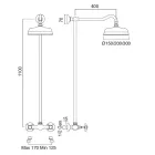 Ensemble de pommeau de douche en laiton fabriqué à la main de style classique - Miriano Viadurini