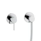 Groupe de douche Pomme de douche et rail coulissant Rosace ronde ou carrée - Erkole Viadurini