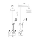 Groupe de douche vintage avec tige en laiton fabriqué en Italie – Silvana Viadurini
