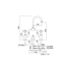 Groupe mitigeur vintage pour lavabo pont en laiton fabriqué en Italie - Klarisa Viadurini