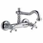 Groupe de style classique pour lavabo de cuisine mural en laiton fabriqué en Italie - Limo Viadurini