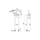 Baignoire sur pieds avec douchette et flexible Made in Italy - Milano Viadurini