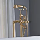 Baignoire sur pieds avec douchette et flexible Made in Italy - Milano Viadurini