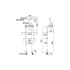 Baignoire sur pieds avec porte-serviettes et douchette Made in Italy - Turin Viadurini