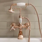 Groupe de baignoire en laiton au design vintage fabriqué en Italie - Klarisa Viadurini