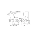 Groupe de baignoire en laiton au design vintage fabriqué en Italie - Klarisa Viadurini