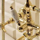 Groupe de baignoire en laiton de style vintage fabriqué en Italie - Katerina Viadurini