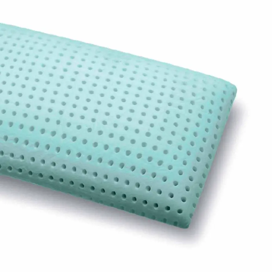 Oreiller en mémoire Aloe Feel Perforé de 15 cm de haut Fabriqué en Italie - Limoges Viadurini