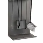 Ensemble de 4 outils en acier noir pour la cheminée Made in Italy - Rachel Viadurini