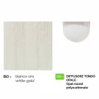 Applique en aluminium blanc fabriqué en Italie, Anusca Viadurini