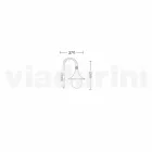 Applique en aluminium blanc fabriqué en Italie, Anusca Viadurini