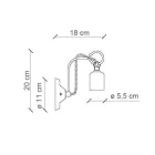 Applique Artisanale Industrielle en Fer et Céramique - Vintage Viadurini