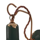 Applique Artisanale Industrielle en Fer et Céramique - Vintage Viadurini