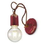 Applique Artisanale Industrielle en Fer et Céramique - Vintage Viadurini