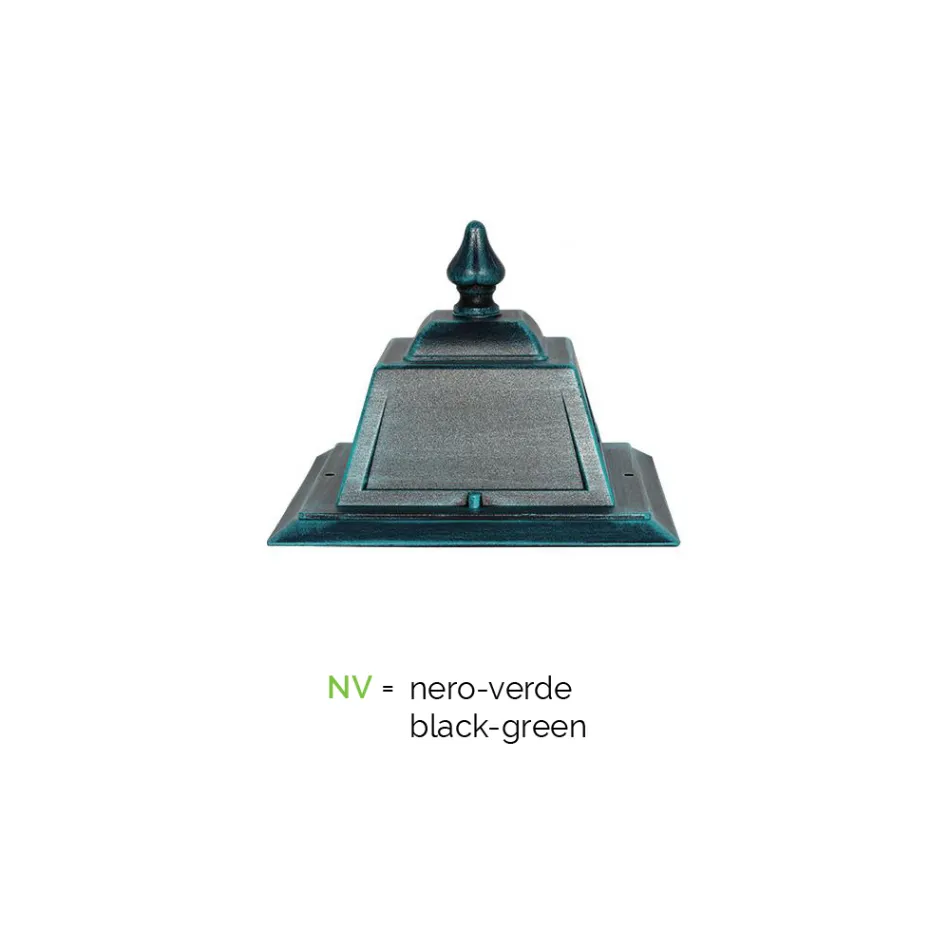 Applique d'extérieur vintage en aluminium fabriquée en Italie - Doroty Viadurini