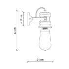 Applique en Fer et Céramique Industrielle Faite à la Main - Urbain Viadurini